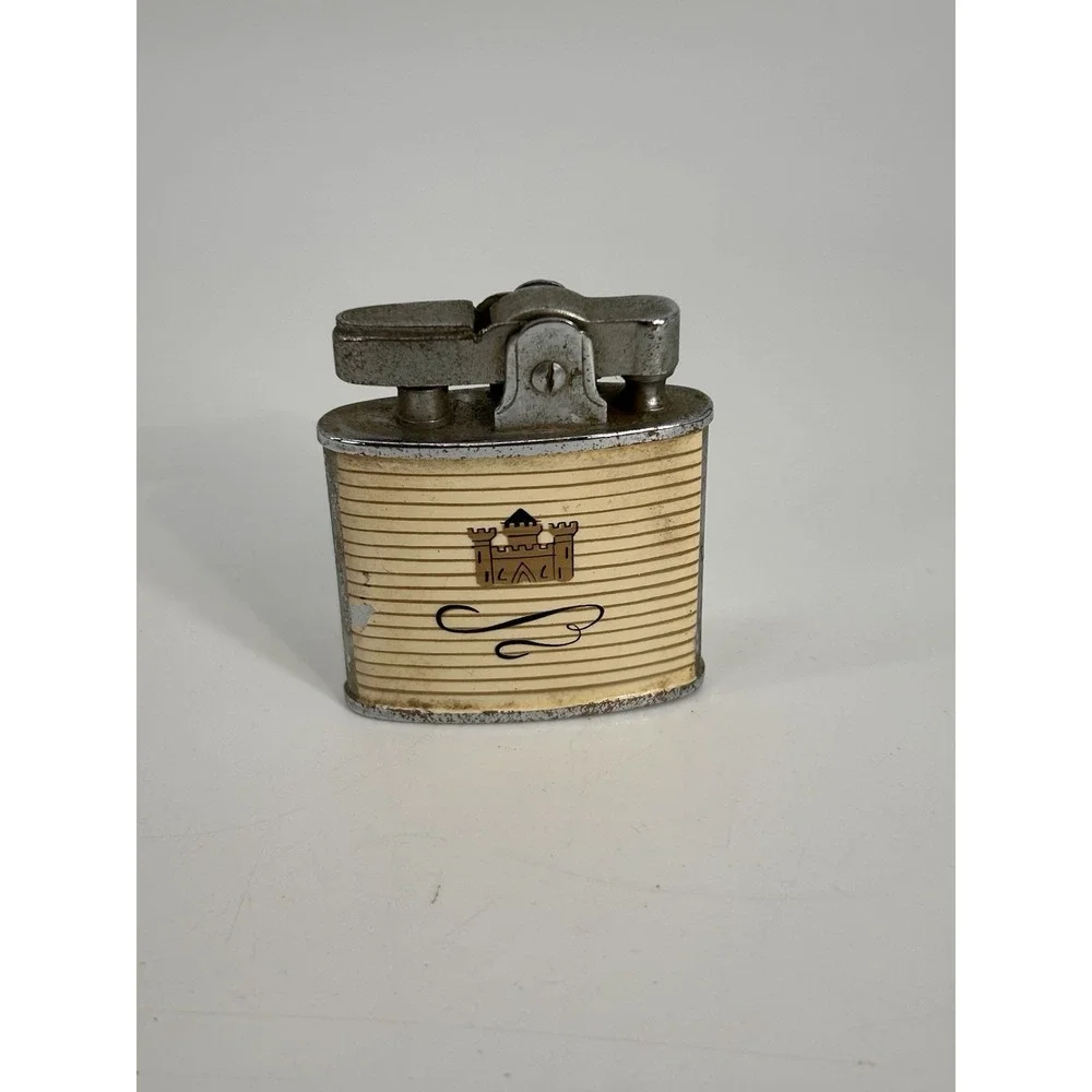 Vintage Continental CMC Flip Top Lighter Kent Gold Advertising Made in Japan